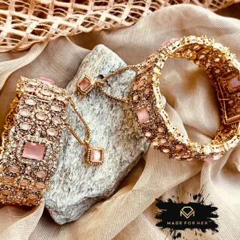 Goldplated Polki Kada Bracelet